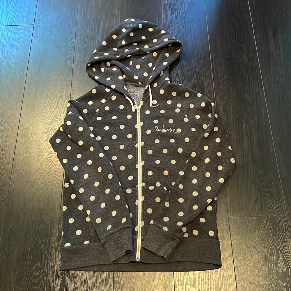 Be Love Polka Dot Zip Up Hoodie S